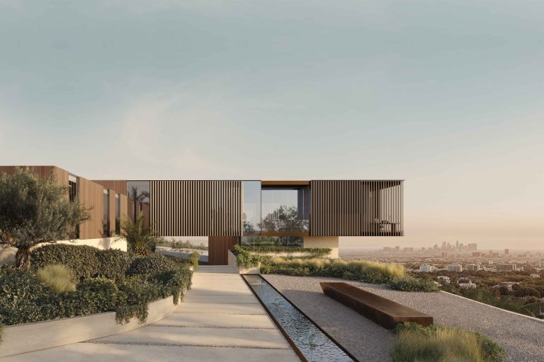 Modern Bel Air California Home view to Los Angeles 768x512