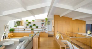 twin peaks clarendon heights san francisco mid century eichler modern sustainable remodel shelving wall copy 300x160